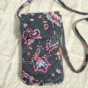 VERA BRADLEY Cell Phone Crossbody Purse Wallet Felicity Paisley Floral